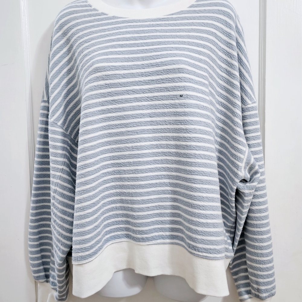 NEW American Eagle Women’s Oversized Big Hug Waffle Crew Neck Sweatshirt Medium